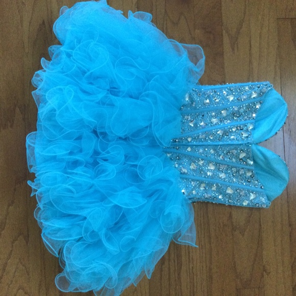 Sherri Hill light blue, size 2, cocktail dress - Picture 3 of 4